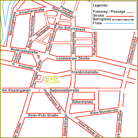 Anfahrtsplan SPEL Sprachschule: Ebenb�ckstr. 17, 81241 M�nchen
